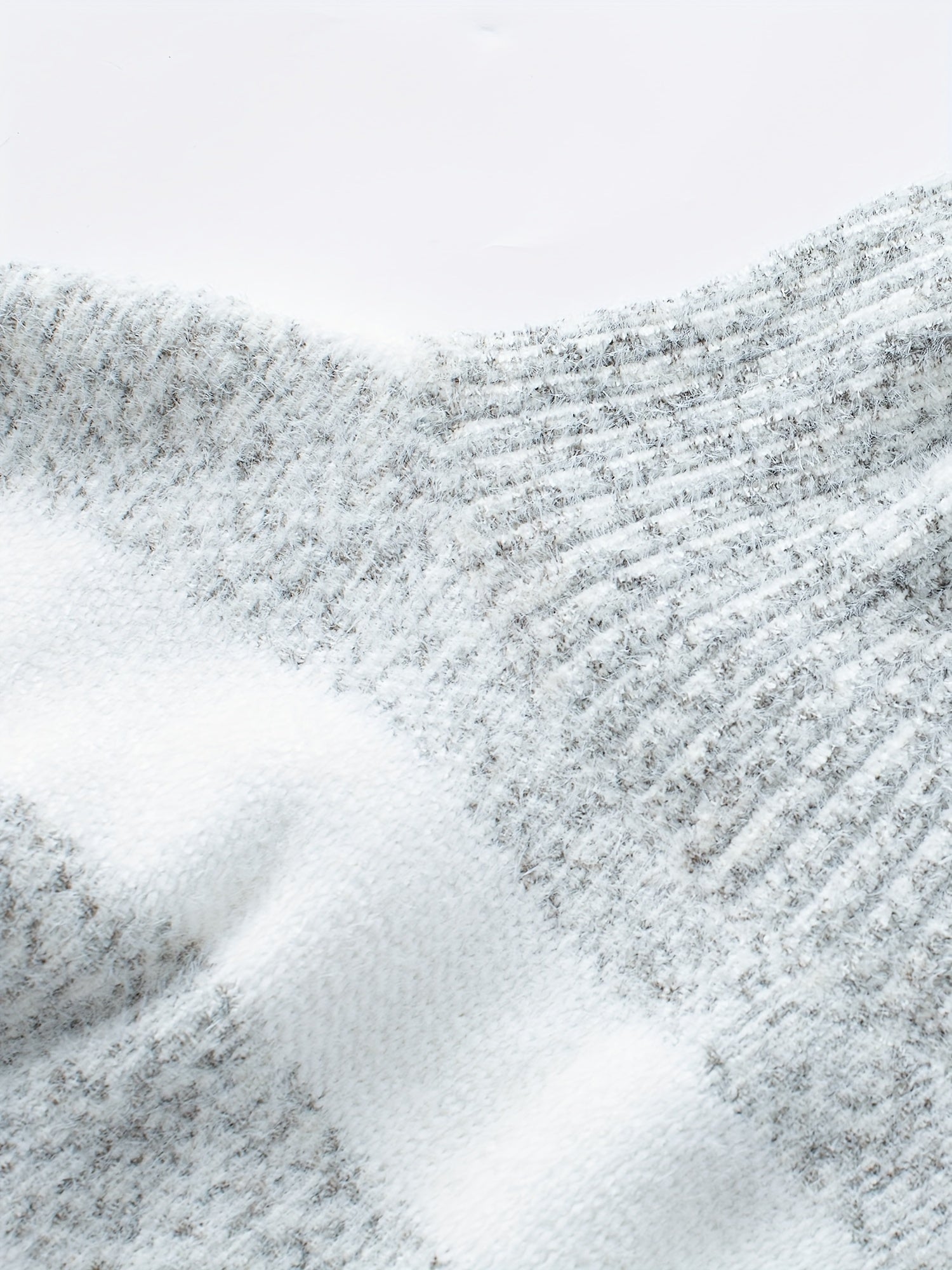 Warmer Gestreifter Rollkragen Strickpullover Für Frauen