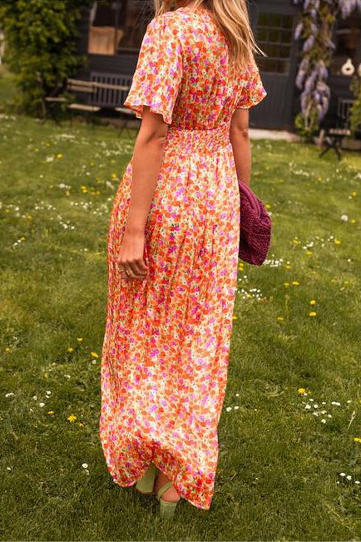 Maxikleid mit elegantem V-Ausschnitt Für Frauen