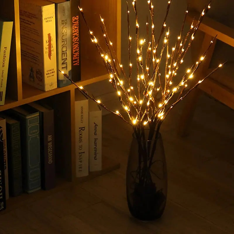 DekoBright™ – Batteriebetriebene Verstellbare LED-Zweigdekoration & Lichterkette [50% Rabatt]
