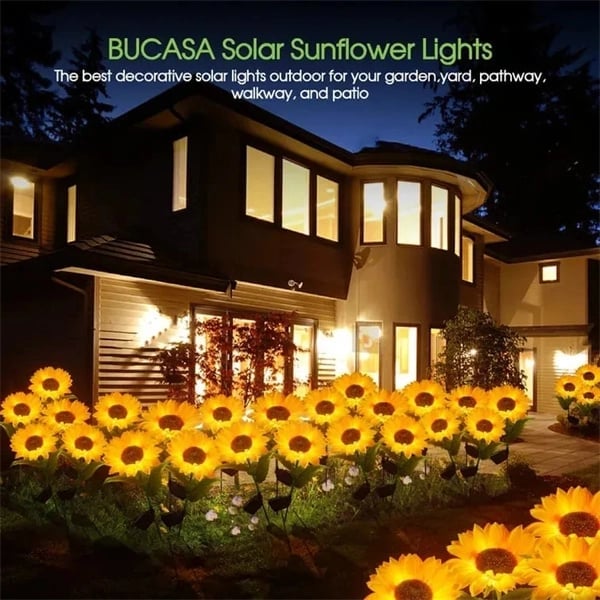 Solar Gartenleuchten Sonnenblumen Warmweiß Außenbeleuchtung Wetterfest product image 13
