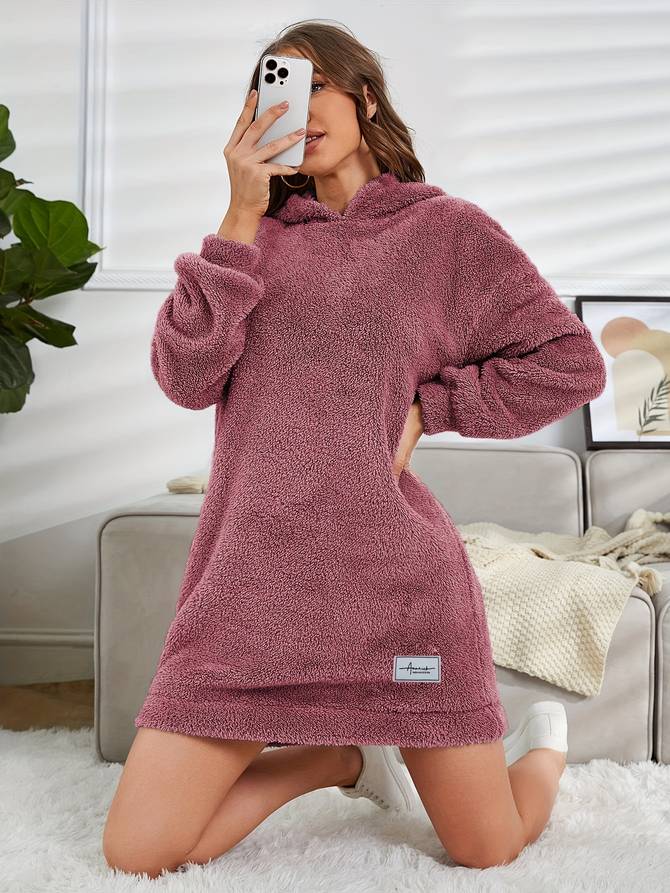 Gemütlicher Teddy Hoodie Für Herbstwärme Für Frauen
