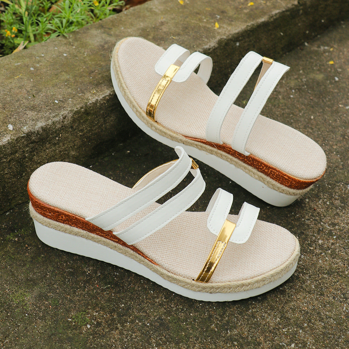 Telesia | Modische Wedges Sandalen