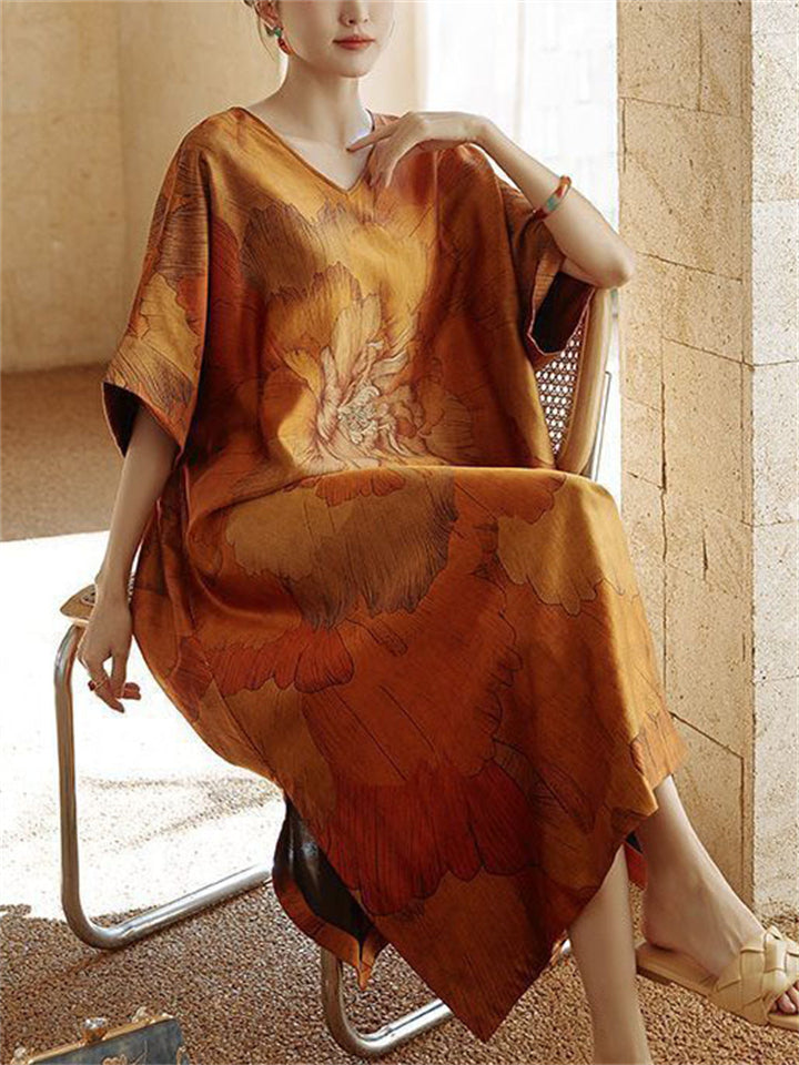 Graciana | Luftiges Oversize-Maxikleid mit Blumen