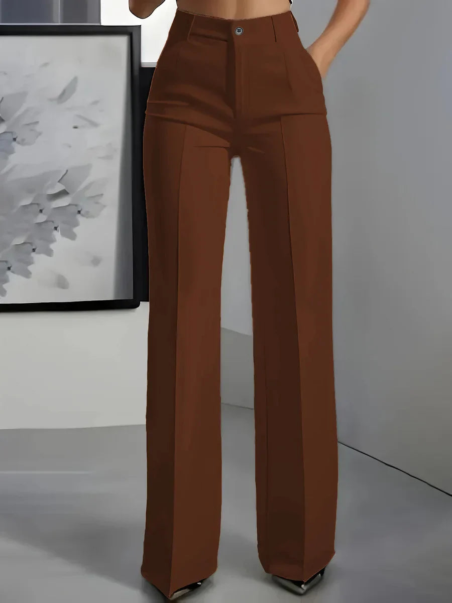 Damen Stretchhose Hohe Taille Gerade Passform Alltag product image 6