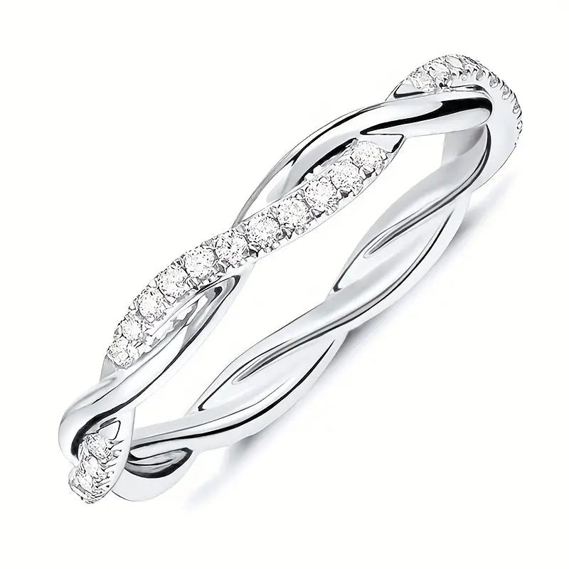 Geflochtener gedrehter Ring für Damen