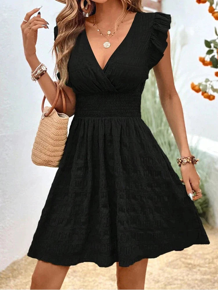 Elegantes Ärmelloses Sommer-Minikleid Für Frauen