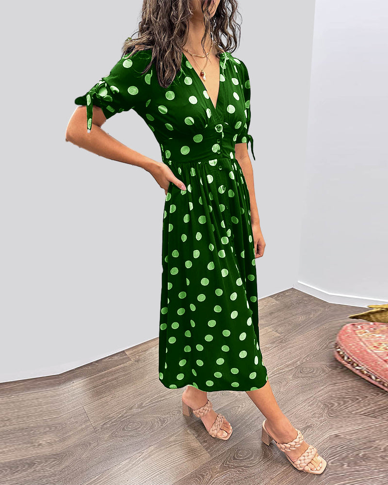 Damiana | Elegantes gepunktetes Kleid