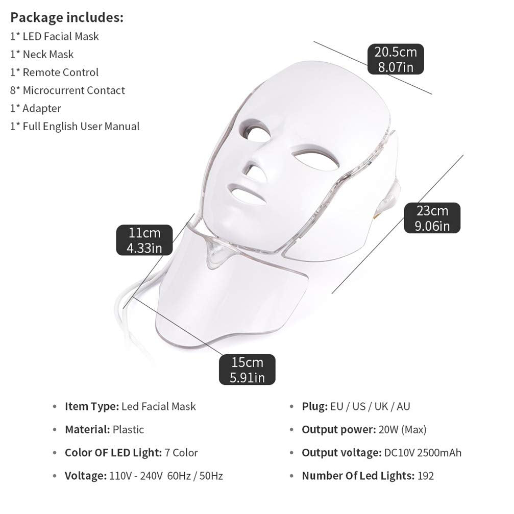 TherapyMask™ – 7-Farben LED-Gesichtsmaske, kabellos & wiederaufladbar [50% Rabatt]