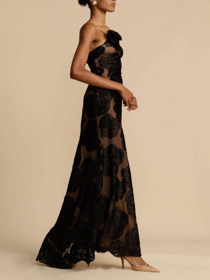 Elegantes Blumen-Maxikleid Für Frauen