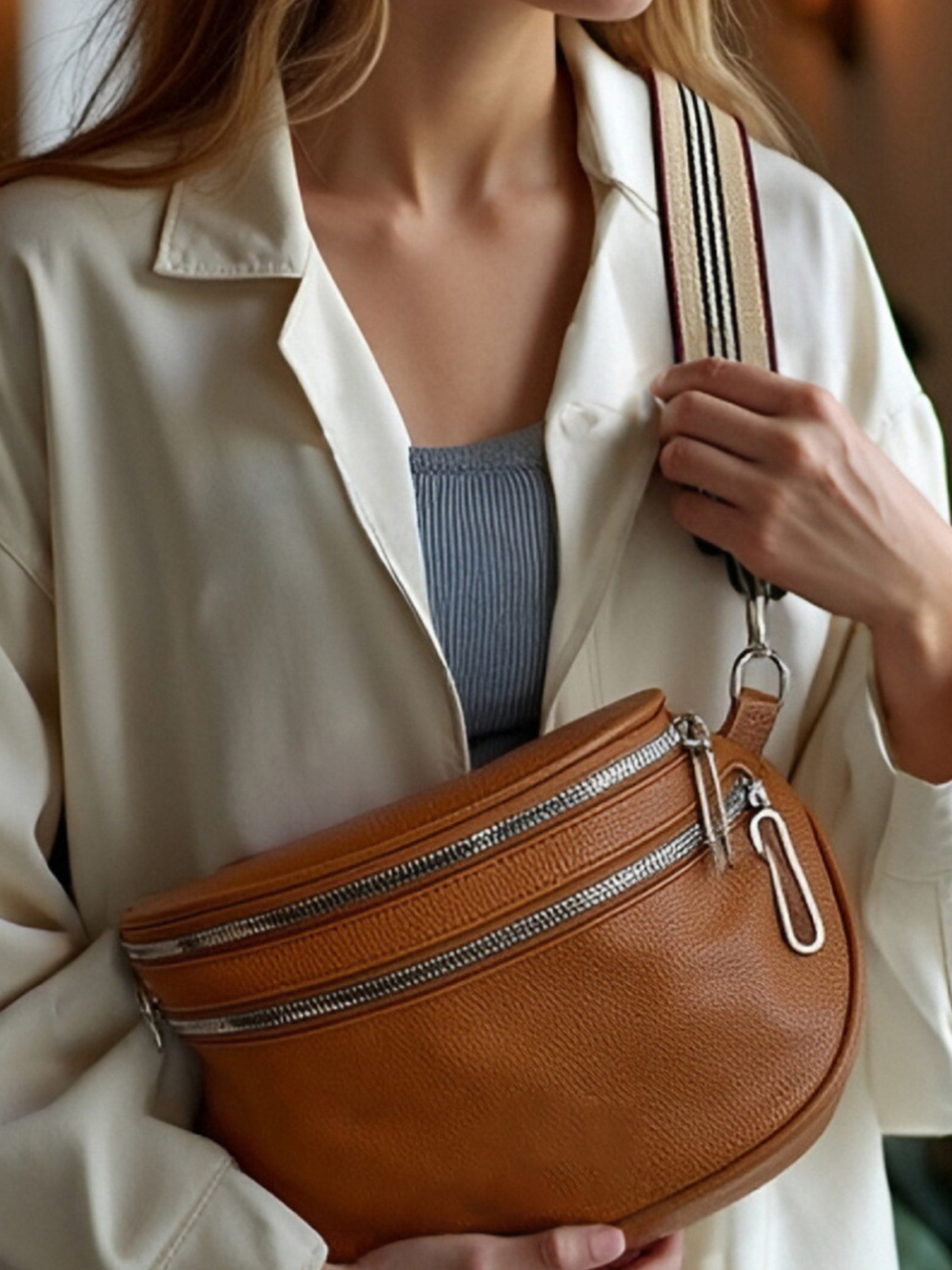 Saphyra | Elegante Crossbody-Tasche aus Leder