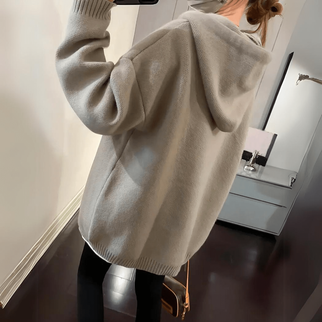 Gemütlicher Hoodie Mit Smiley-Print Für Frauen