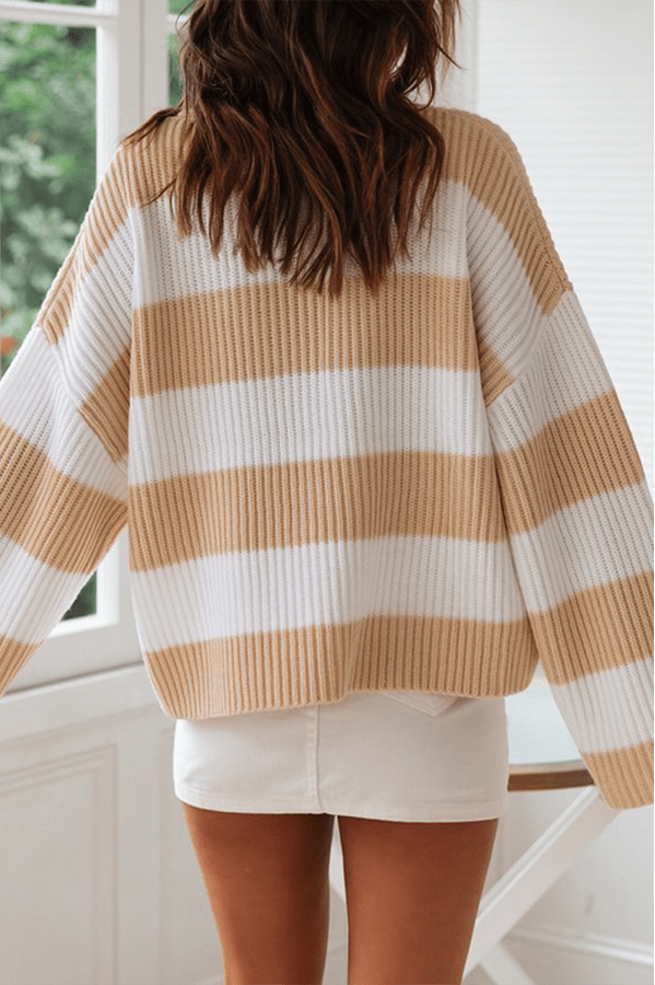 Moderner weicher Strickpullover mit langen Ärmeln Für Frauen
