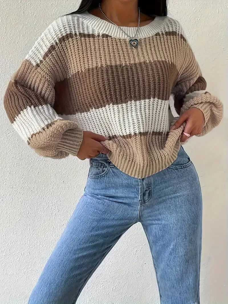 Strickpullover mit Laternenärmeln Für Frauen