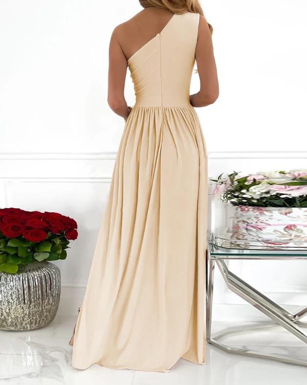 Schickes One-Shoulder Kleid mit markantem Schlitz für Damen