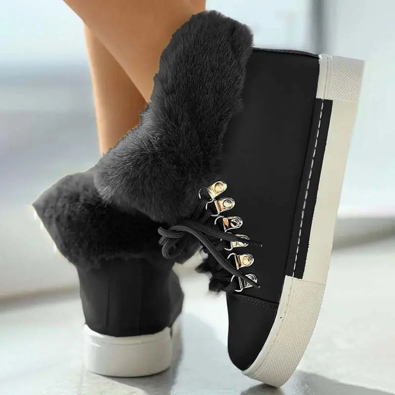 Plüsch-Knöchelstiefel für Frauen