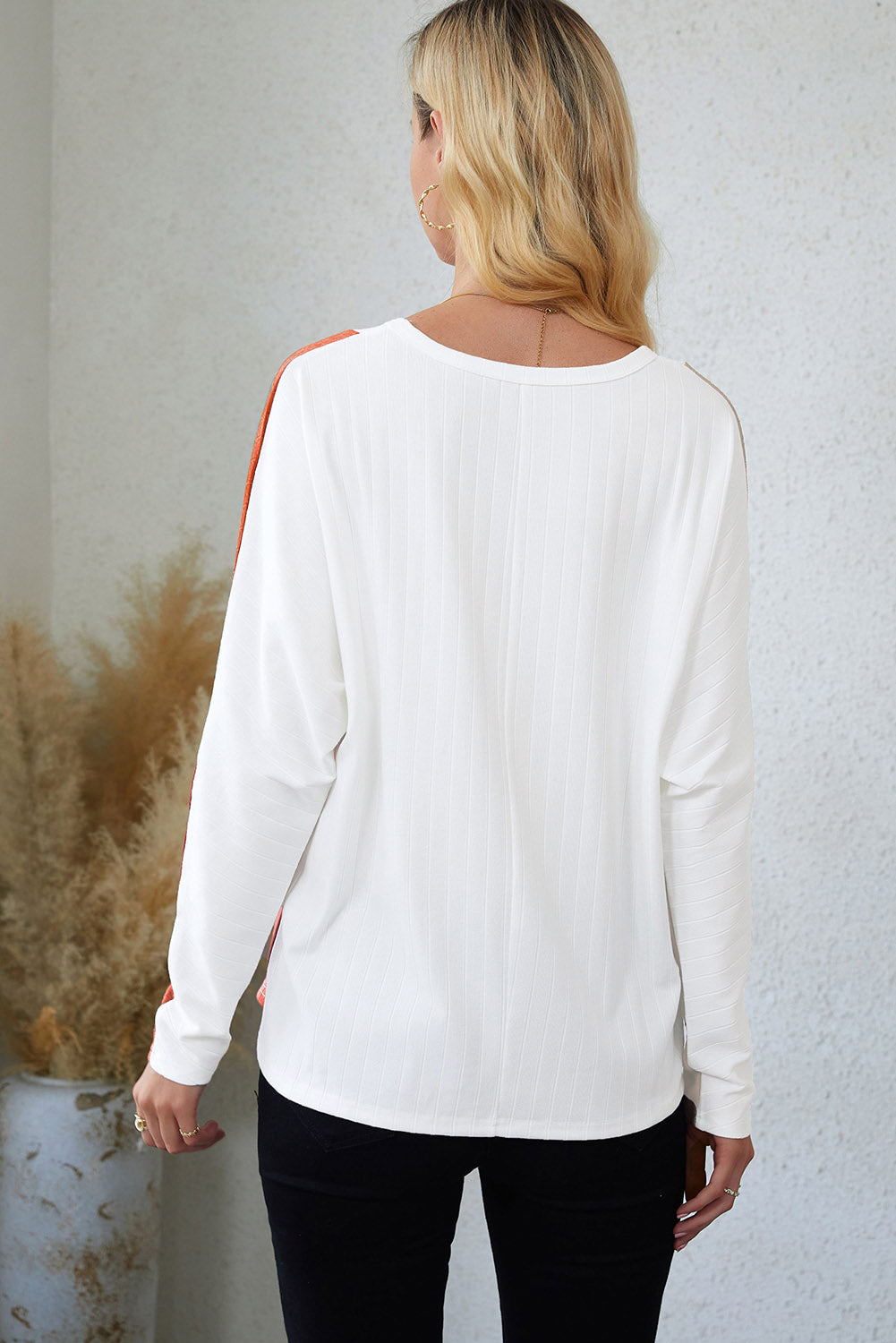 Pullover Mit Farbblock-Design Und Dolman-Ärmeln Für Frauen