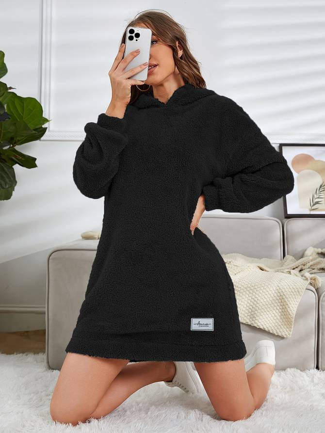 Gemütlicher Teddy Hoodie Für Herbstwärme Für Frauen