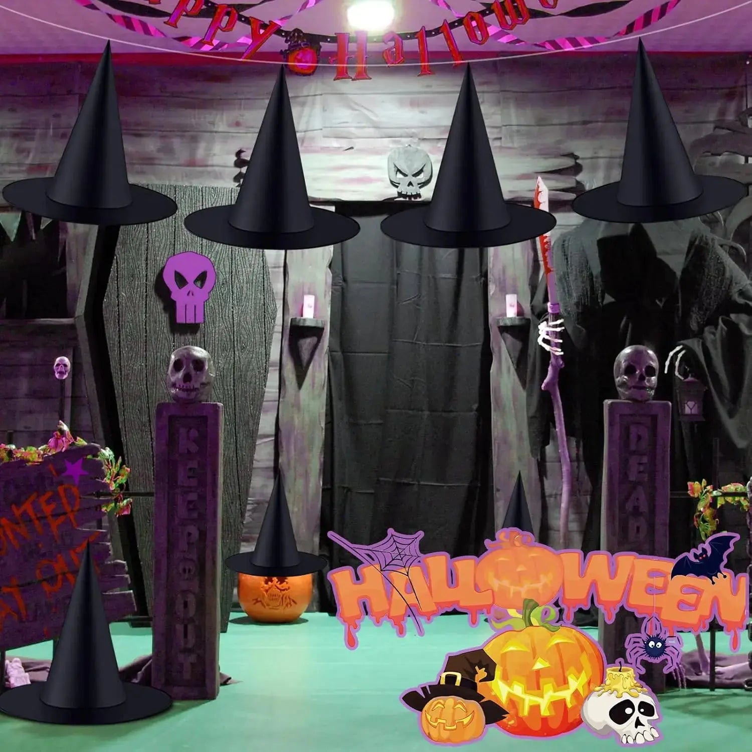 Hexenhüte™ – Unvergessliche Halloween-Atmosphäre & Gruselstimmung für Partys [6 + 6 Gratis]