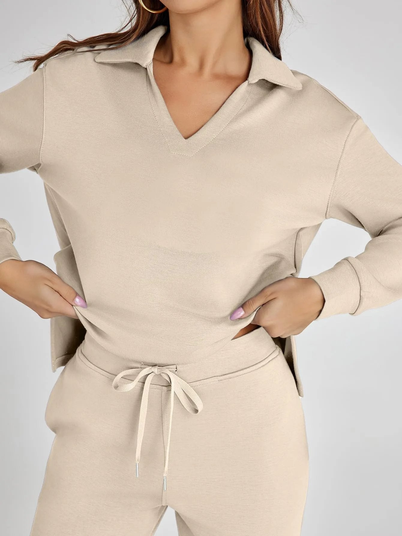 Damen Zweiteiler Set Langarm Hose Freizeit Outfit product image 31