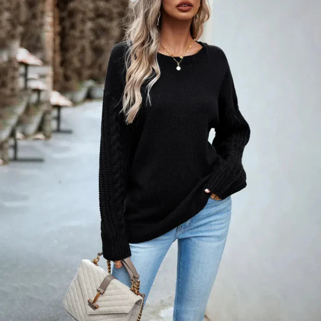 Gemütlicher Zopfmusterpullover Für Zeitlose Wärme Und Stil Für Frauen