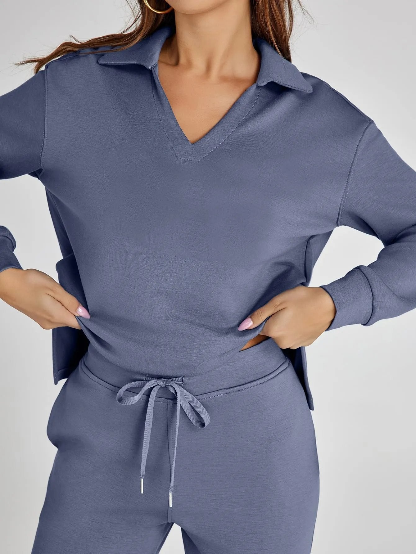 Damen Zweiteiler Set Langarm Hose Freizeit Outfit product image 36