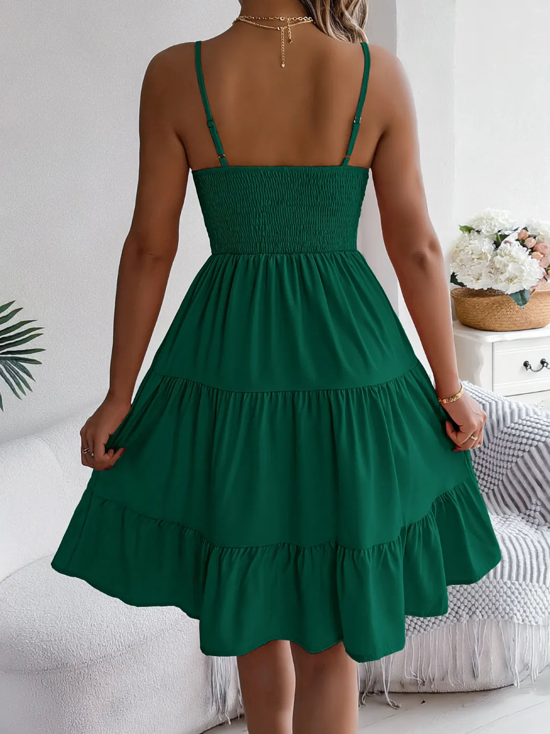 Gaelle | Stufenkleid mit gesmoktem Rücken