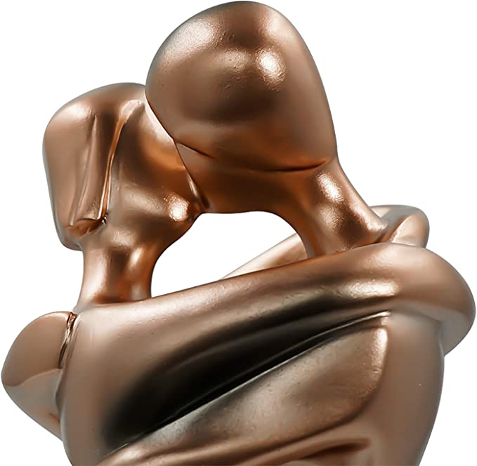 Dekorative Skulptur Bronzeton – Zwei Figuren, zeitloses Design product image 4