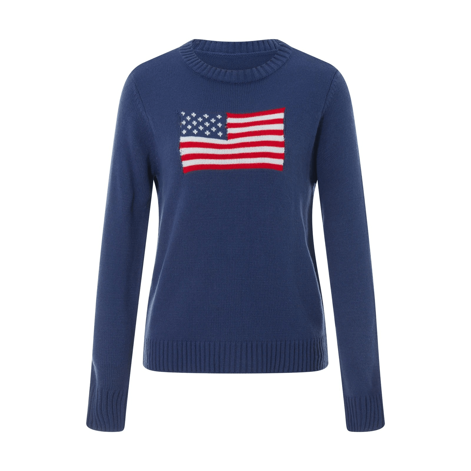 Gestrickter Damenpullover mit Amerikanischen Flagge für Damen