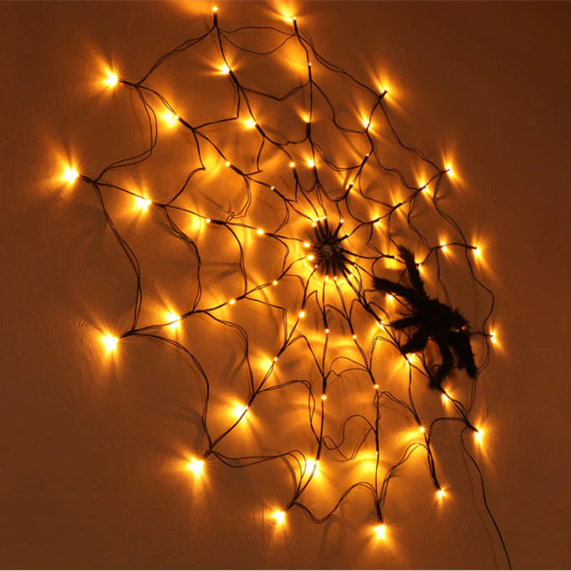 SpiderLight™ – Halloween-Spinnennetzlichter Party Dekoration [50% Rabatt]