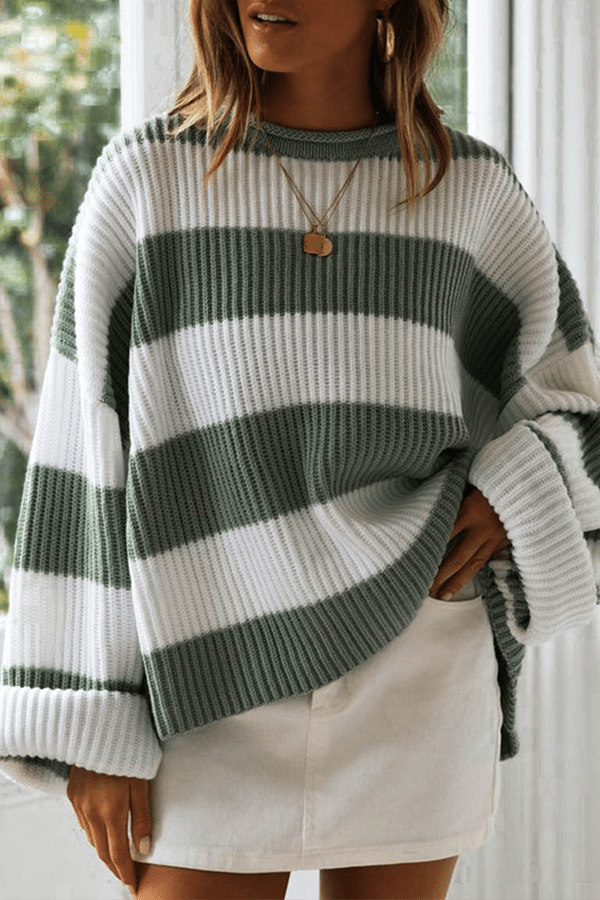Moderner weicher Strickpullover mit langen Ärmeln Für Frauen