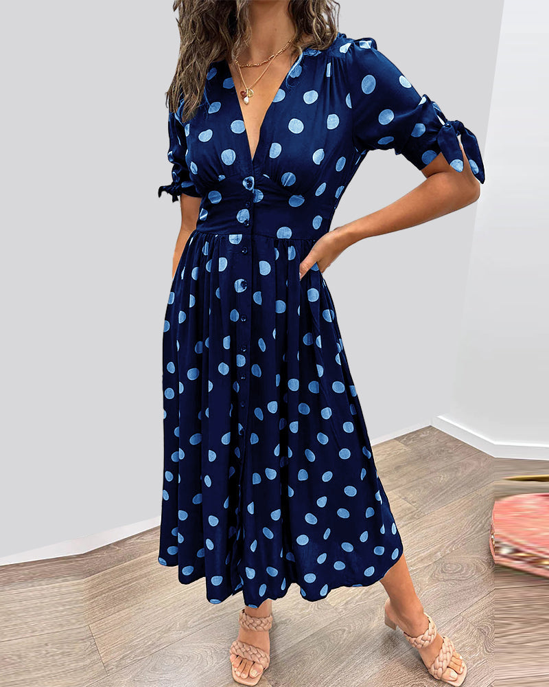 Damiana | Elegantes gepunktetes Kleid