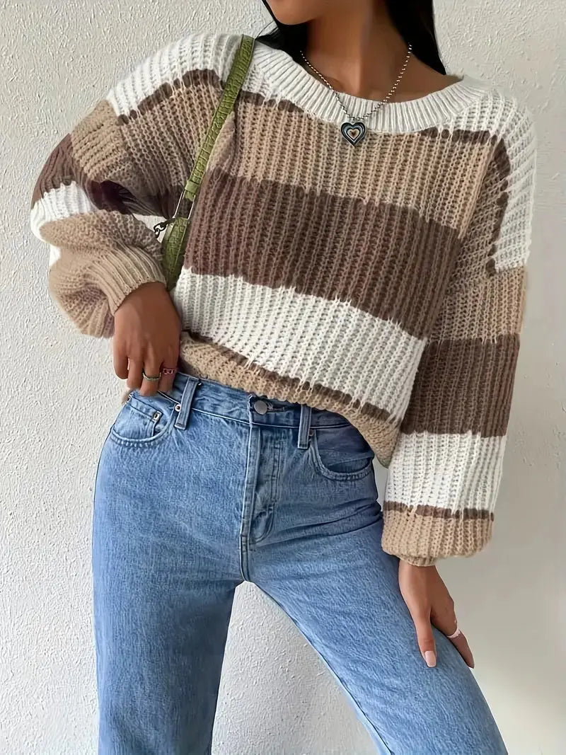 Strickpullover mit Laternenärmeln Für Frauen
