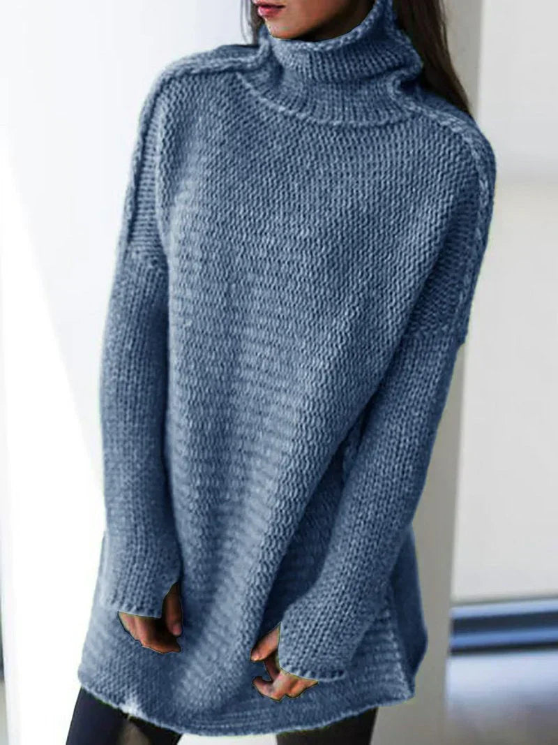 Oversize Rollkragenpullover Für Frauen