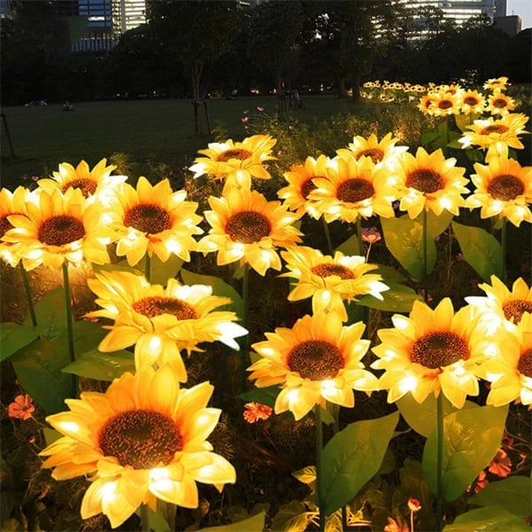 Solar Gartenleuchten Sonnenblumen Warmweiß Außenbeleuchtung Wetterfest product image 11