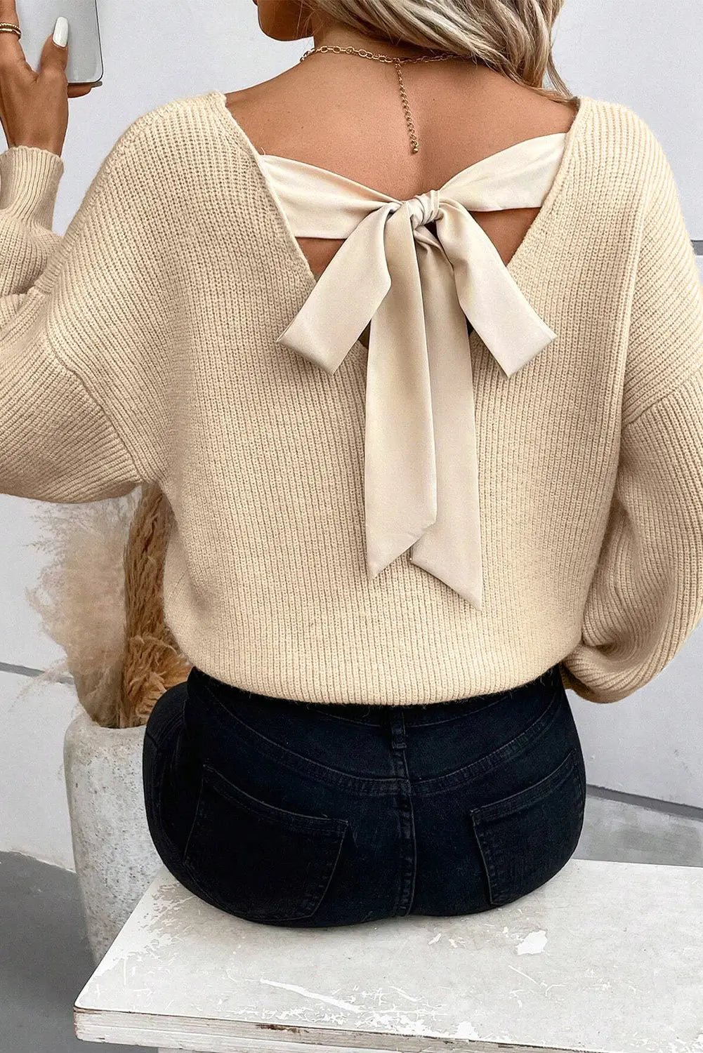 Gemütlicher Steppstrickpullover für Frauen