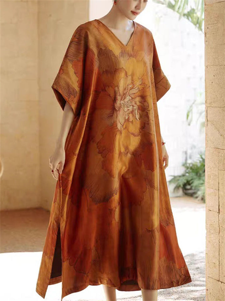Graciana | Luftiges Oversize-Maxikleid mit Blumen