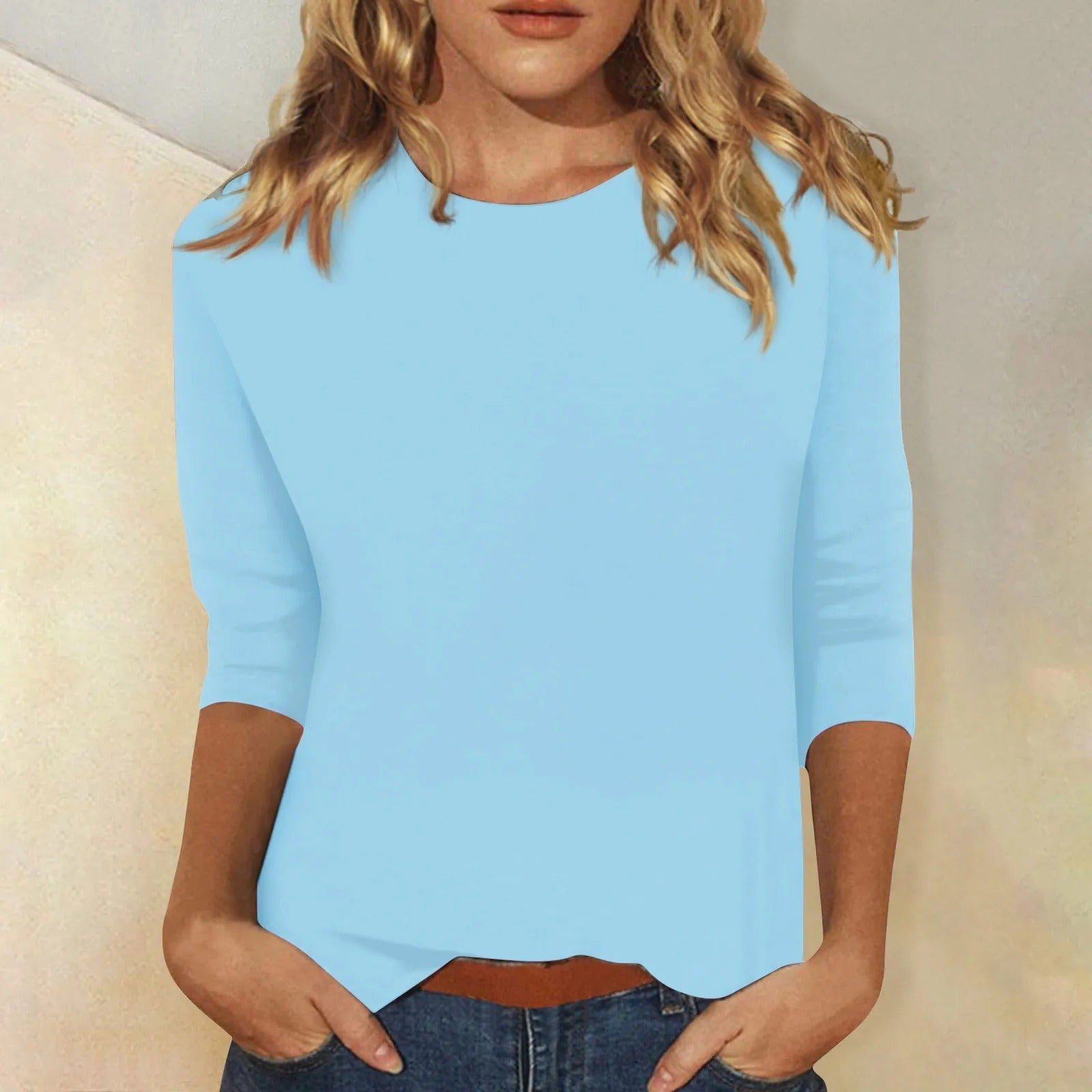 Sanyra | Damen Langarmshirt mit Rundhals