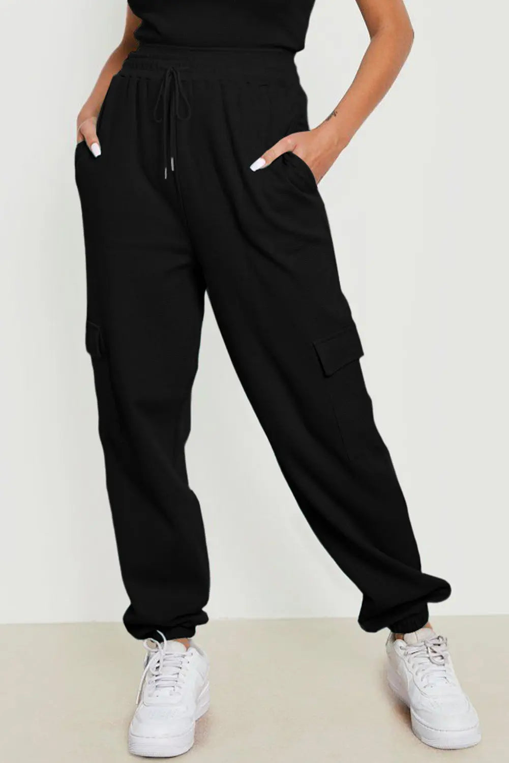 Hoch taillierte Hose mit weitem Bein Für Frauen