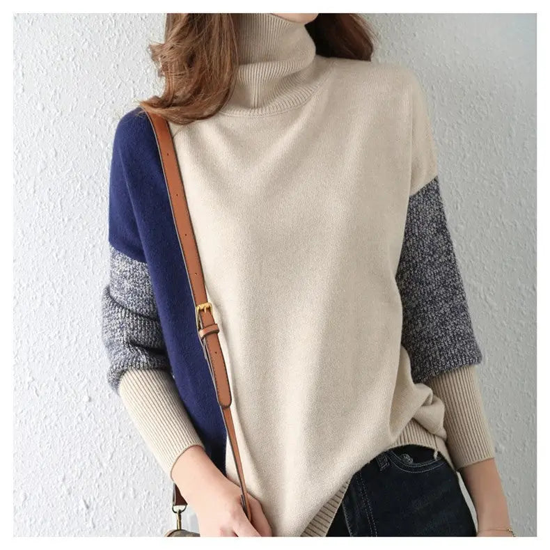 Gemütlicher Rollkragenpullover mit elegantem Sitz für Frauen