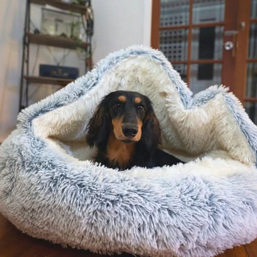 Haustierhöhle mit Kapuze – Gemütlicher Rückzugsort für Hunde und Katzen product image 1