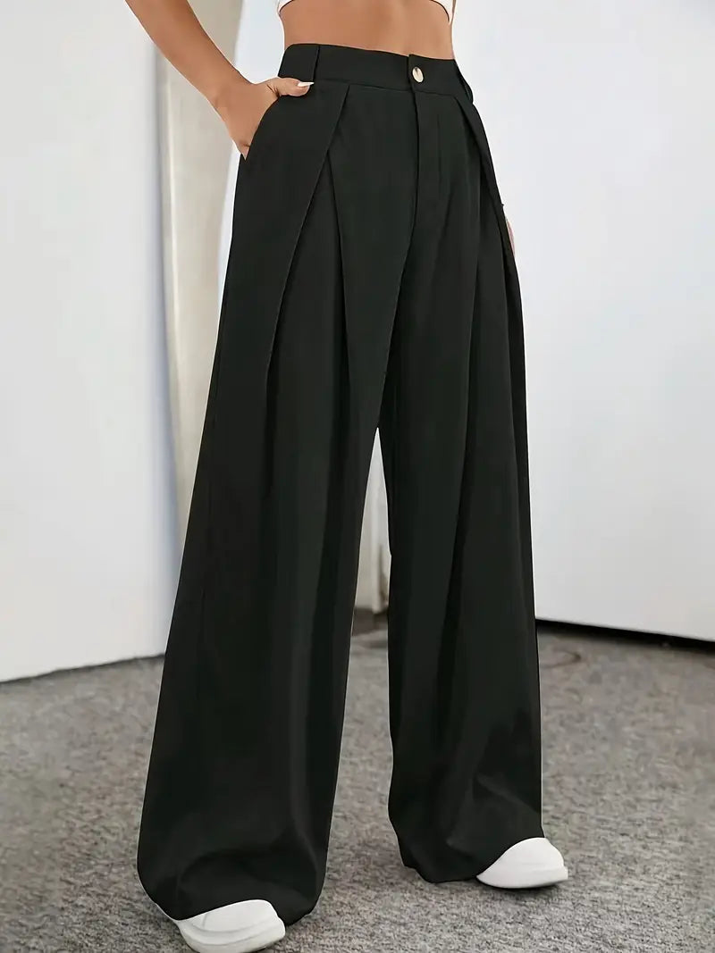 Elegante Baumwollhose mit Geradem Bein für Damen