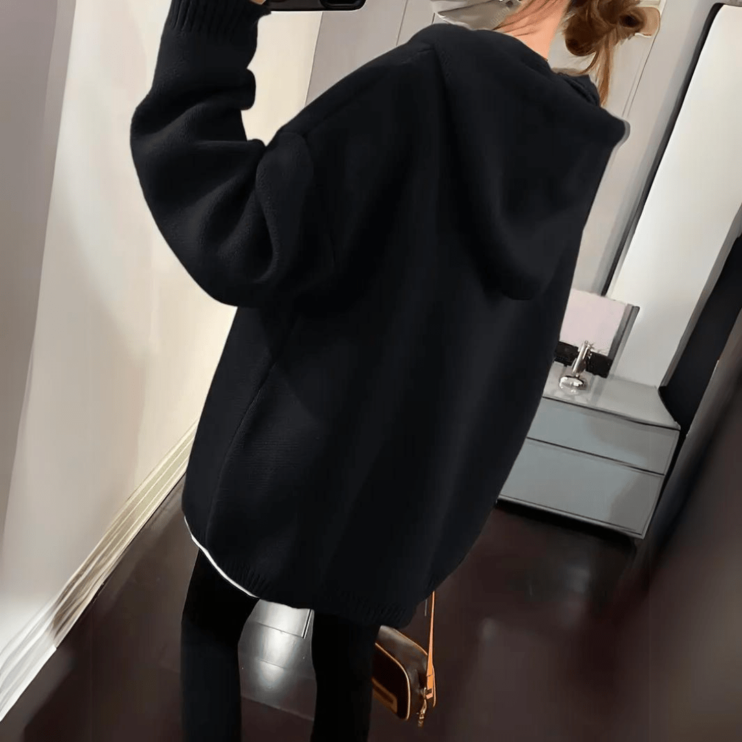 Gemütlicher Hoodie Mit Smiley-Print Für Frauen