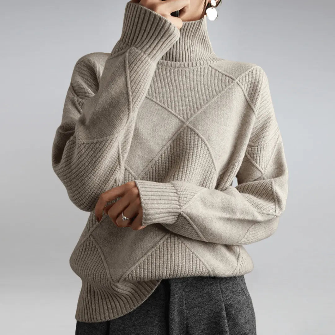 Warmer Rollkragenpullover für Damen
