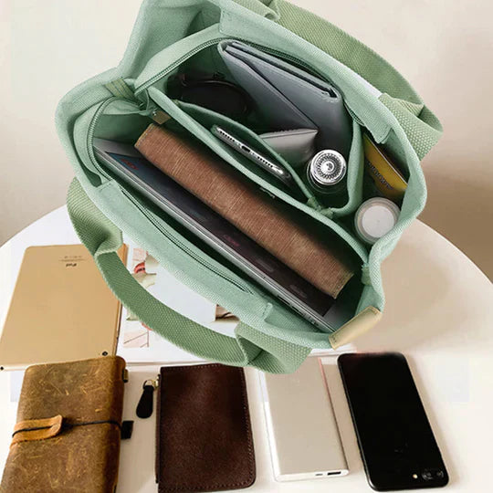 Neliah | Canvas-Handtasche mit großem Fassungsvermögen