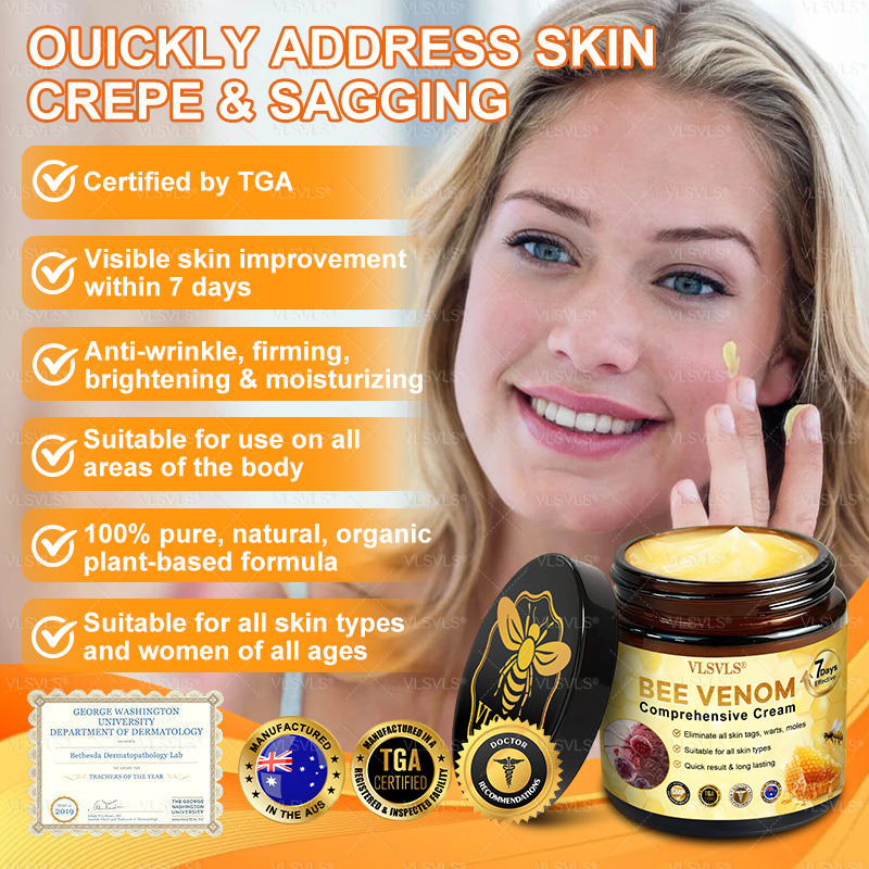 AgeGlow™ – Straffende Anti-Aging-Creme mit Bienengift-Peptiden [1 + 1 Gratis]