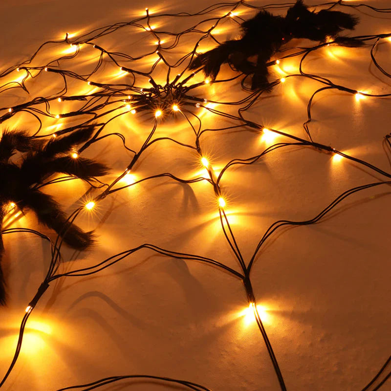 SpiderLight™ – Halloween-Spinnennetzlichter Party Dekoration [50% Rabatt]