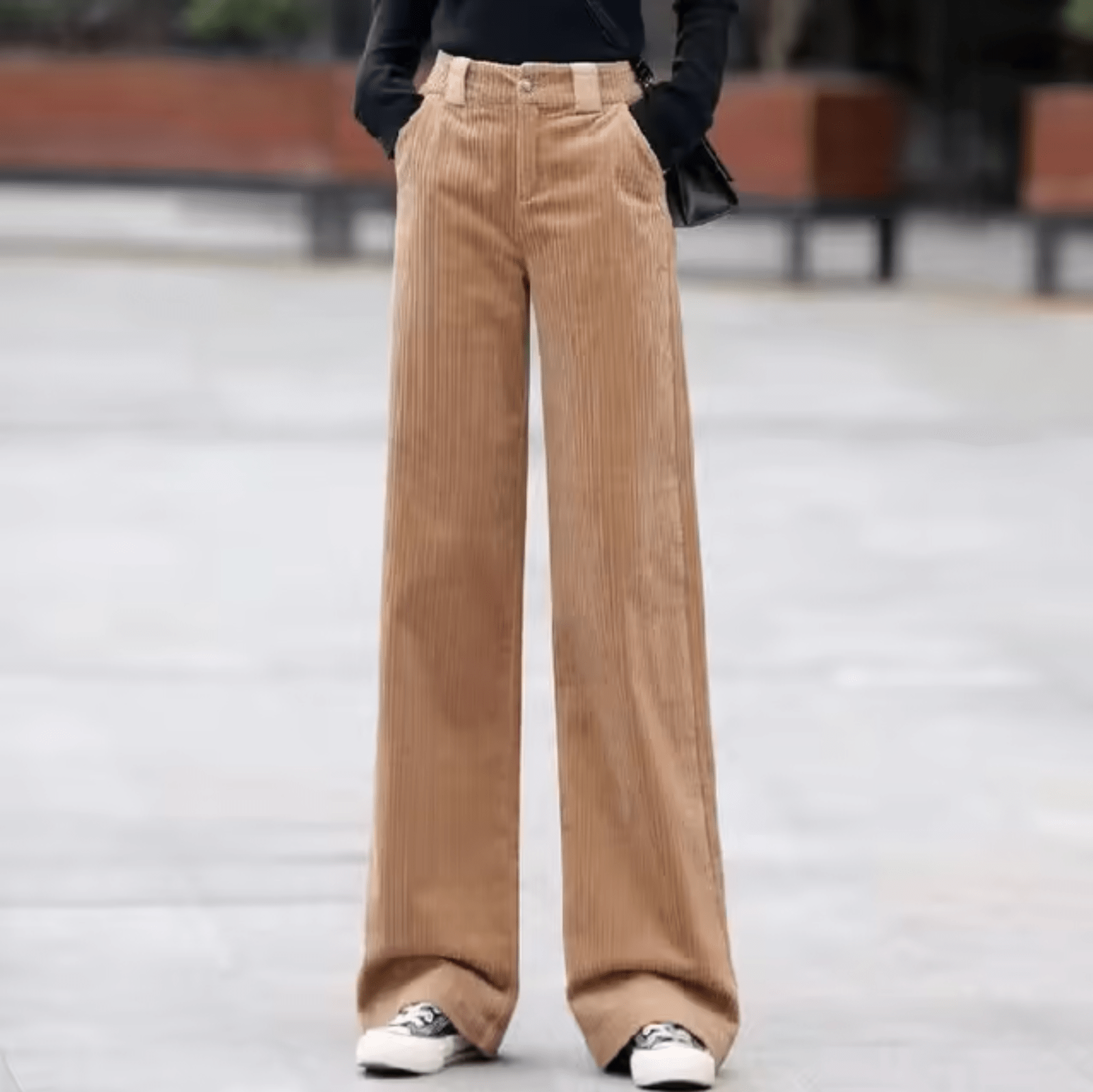 Hochtaillierte Cordhose Für Frauen