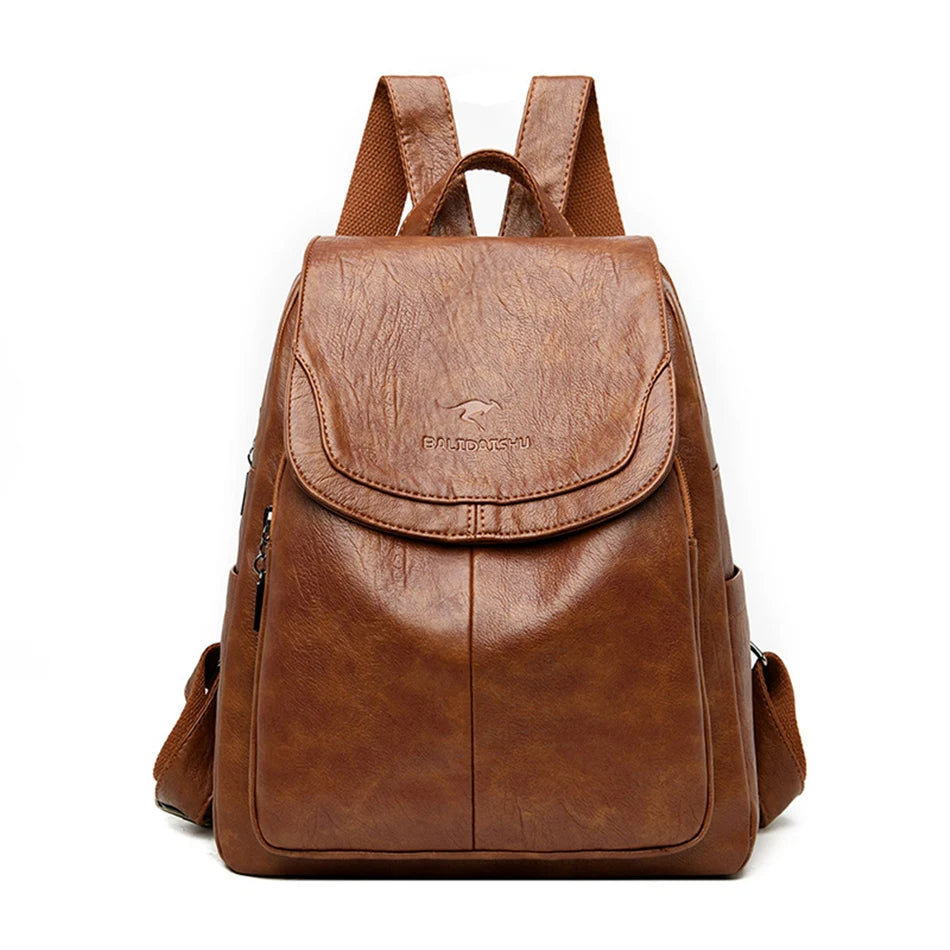 Emorie | Diebstahlsicherer Leder-Rucksack