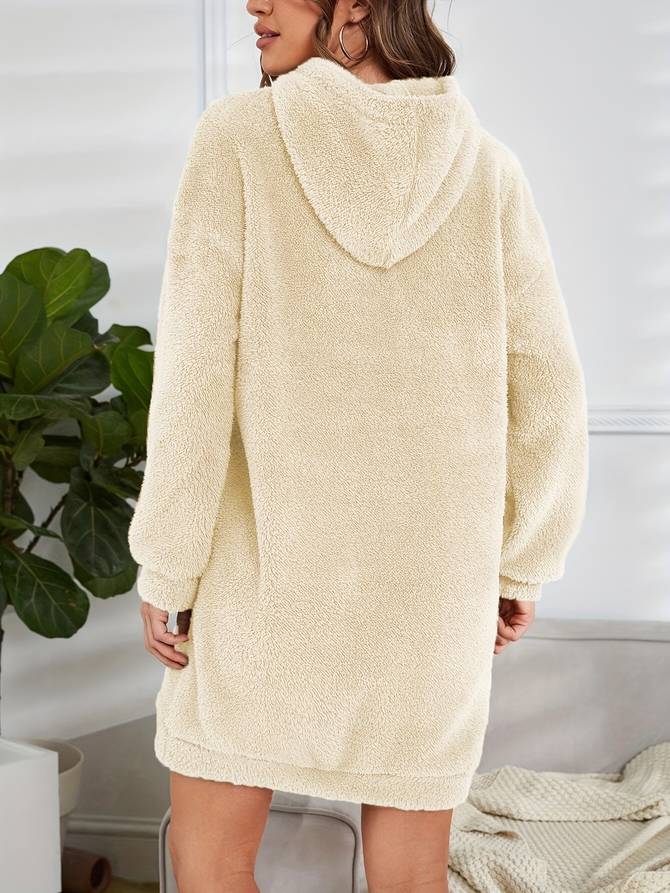 Gemütlicher Teddy Hoodie Für Herbstwärme Für Frauen