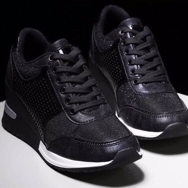 Trendige High-Heel-Sneaker mit Keildesign Für Frauen
